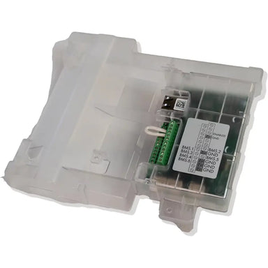 Bromic Smart-Heat Control Expansion Board, BMS/Ethernet integration module in a clear case for smart control systems.
