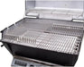 Stainless steel cooking grates and warming rack in the Broilmaster 25 inch built-in gas grill interior