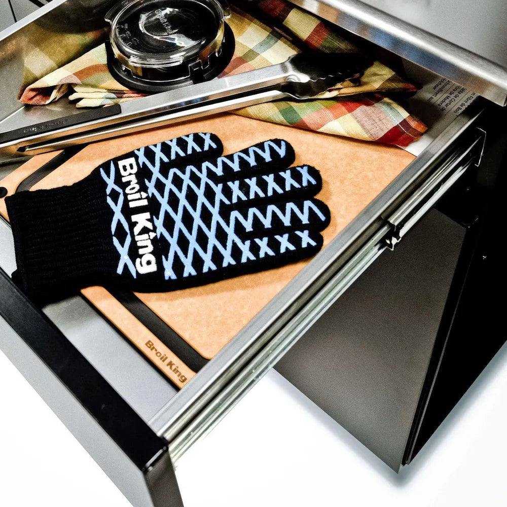 Broil King Baron 590i Grill Center storage drawer with grilling tools