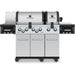 Broil King Regal S 690 Pro IR dual-oven grill, front view with infrared side burner and stainless steel finish