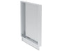 Interior view of the Broil King 800050 Cabinet Side Panel showing the hollow mounting structure and pre-drilled holes for secure attachment to Broil King outdoor island cabinets.