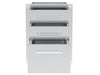 Broil King 800510 triple drawer storage unit with drawers slightly open showing interior depth.