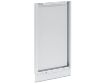 Angled perspective of the Broil King 802060 Small Cabinet Rear Panel showing mounting flanges and side profile.