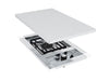 Angled view of the Broil King Imperial S100 gas side burner with the stainless steel lid being removed.
