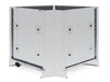 Broil King 803900 Stainless Steel 90-Degree Corner Cabinet base for modular outdoor kitchens featuring premium 304 grade stainless steel and adjustable leveling feet.