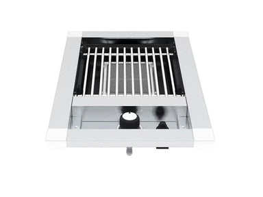 Front view of a Broil King Imperial S100 Infrared Burner showing the stainless steel frame, control knob, and electronic igniter.