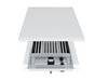 Front perspective of the Broil King Imperial S100 infrared burner with the stainless steel cover lid shown in an open position.