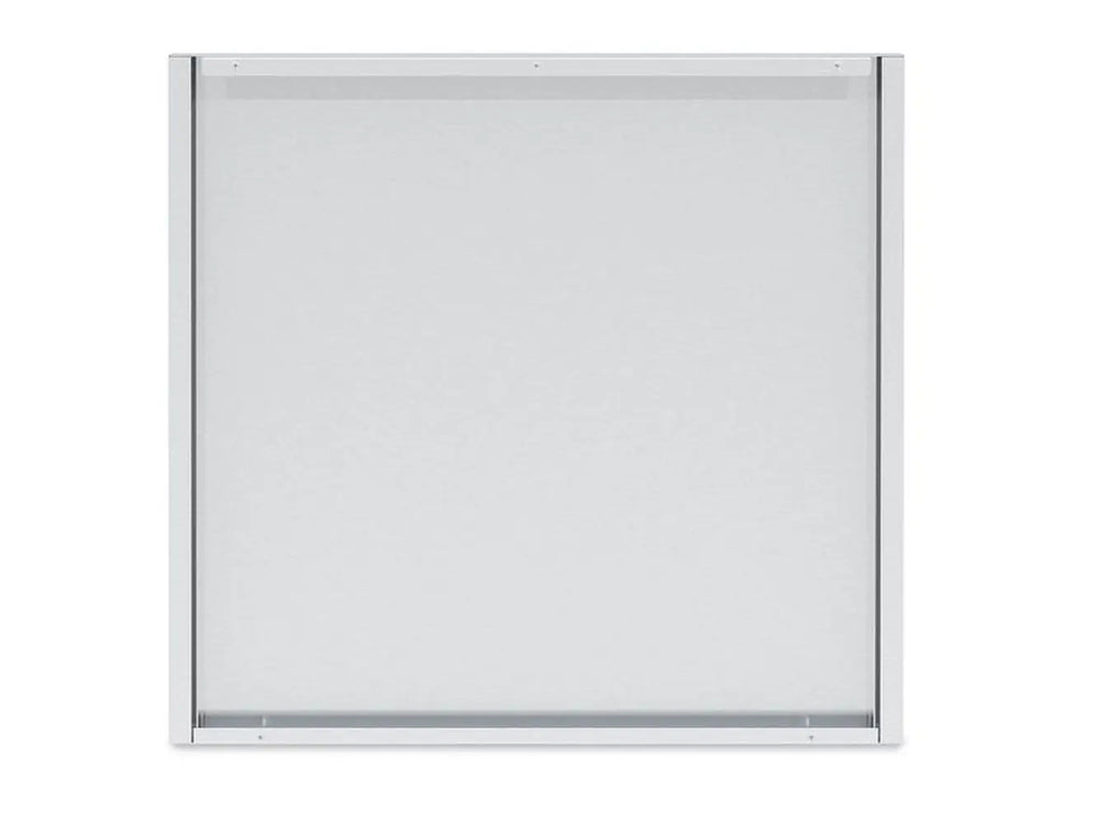 Front view of the Broil King 805060 stainless steel rear panel finish for 4-burner built-in grills.