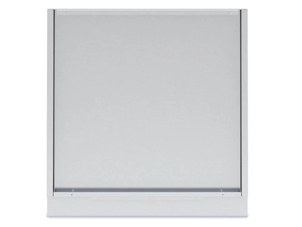 Front-facing view of the Broil King 805060 rear panel finish assembly including the bottom toe kick extension for outdoor kitchen islands.