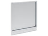 Side-angle view of the Broil King 805060 4-burner rear panel finish with base trim attached for a seamless built-in grill installation.