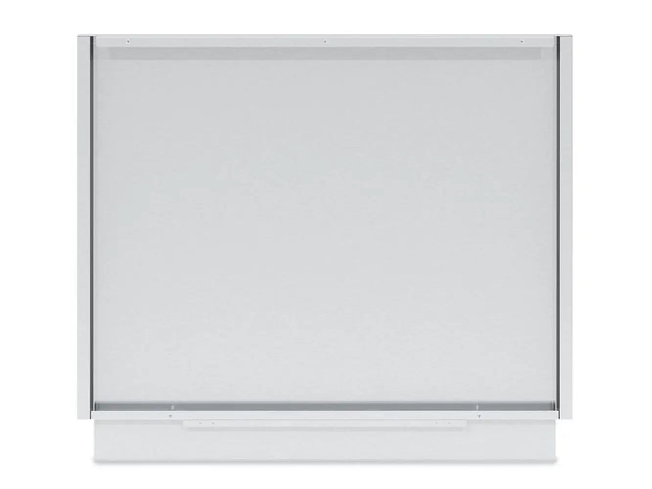 Front view of Broil King 806060 5-burner grill rear panel finish with bottom mounting flange.