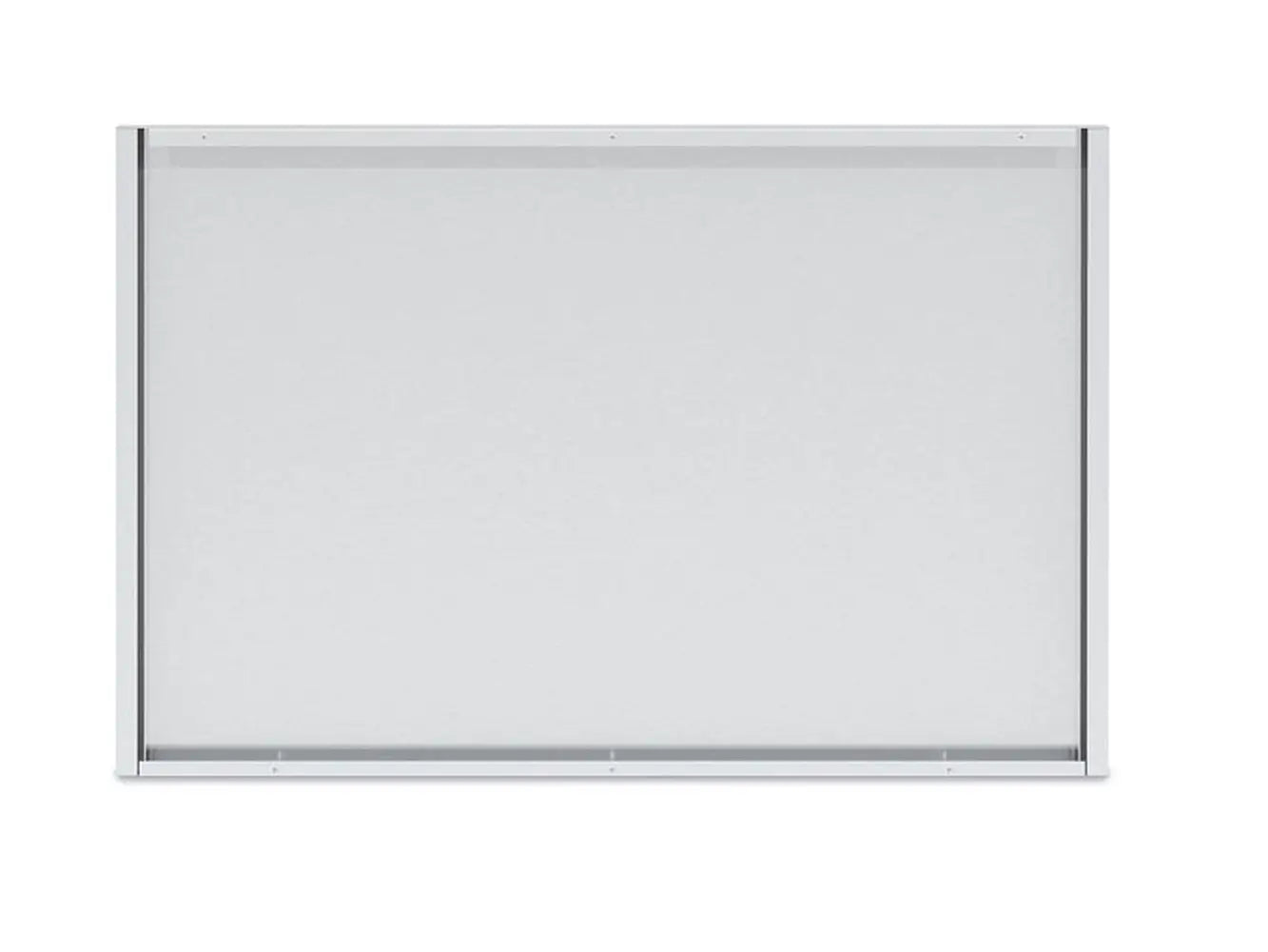 Replacement Broil King 807060 Rear Panel Finish for 6-burner gas grills, front view, stainless steel finish.