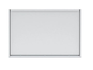 Replacement Broil King 807060 Rear Panel Finish for 6-burner gas grills, front view, stainless steel finish.