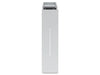 Close-up front view of the Broil King 808400 outdoor kitchen spice cabinet storage unit highlighting the brushed stainless steel construction.