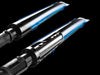 Broil King Dual-Tube stainless steel burners featuring blue flames for consistent heat distribution and performance.