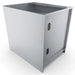 Side and rear view of Sunstone SBC36CDD cabinet showing side knockouts for electrical and plumbing lines.