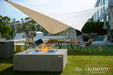 lementi Plus OFG411SG Capertee space gray fire table on a luxury poolside patio.