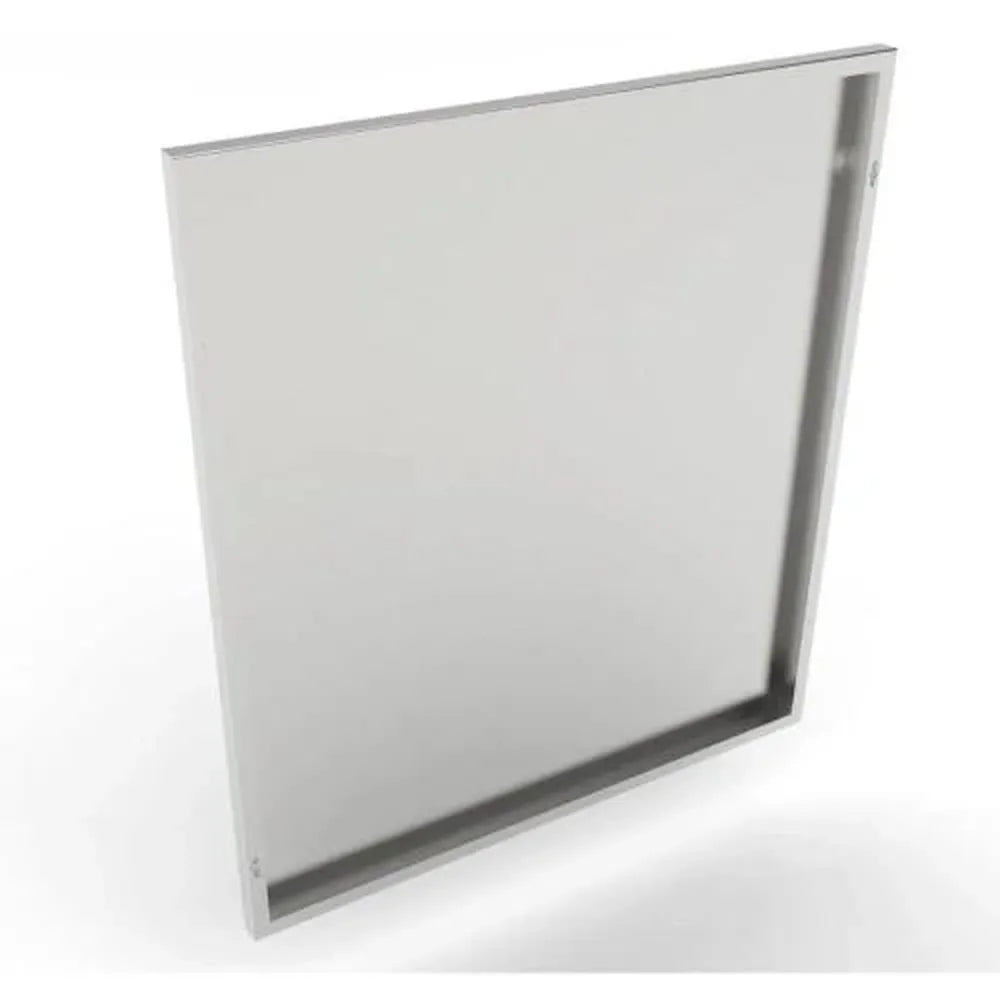 Sunstone SCC15BPE 15-inch stainless back panel support for pellet grill base drawer, rear support panel for outdoor kitchen cabinet install.