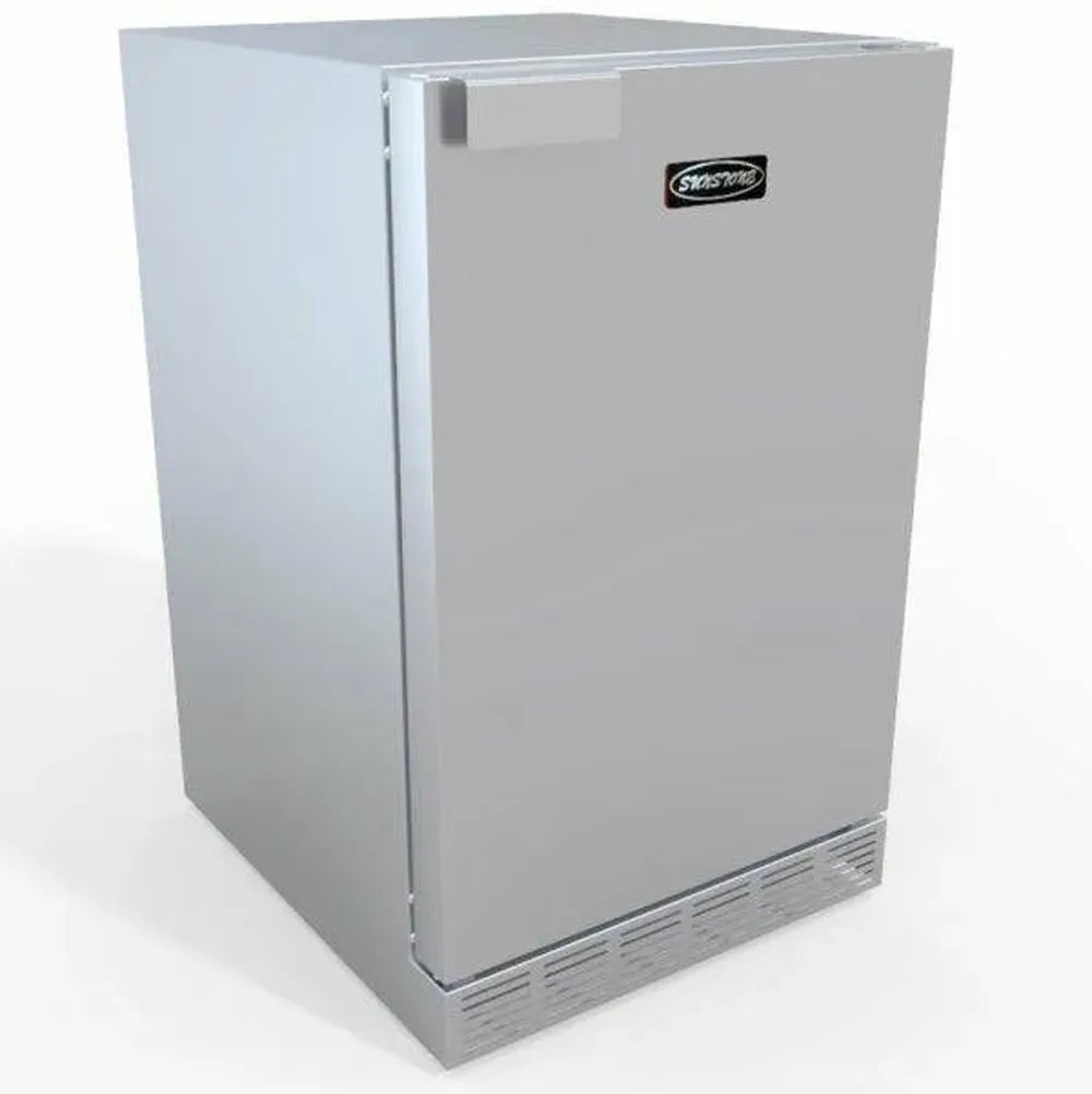 Sunstone SAPFR21PRO 21-inch outdoor refrigerator, 304 stainless steel exterior, built-in undercounter fridge for outdoor kitchens.