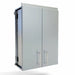 Profile view of Sunstone SWC30FDD double door outdoor wall cabinet showcasing the slim-line depth and weather-resistant finish.