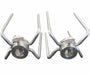 Sunstone P-R-Fork 304 stainless rotisserie split fork set, two meat-holding prongs with thumb screws for securing roast or chicken on spit rod.
