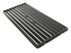 Close-up of a heavy-duty black cast iron cooking grate for the Broil King Regal Charcoal Offset 500 smoker grill.