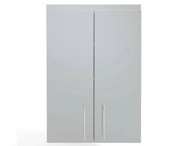Sunstone SWC30FDD 30-inch full height double door wall cabinet in 304 stainless steel with vertical handles.