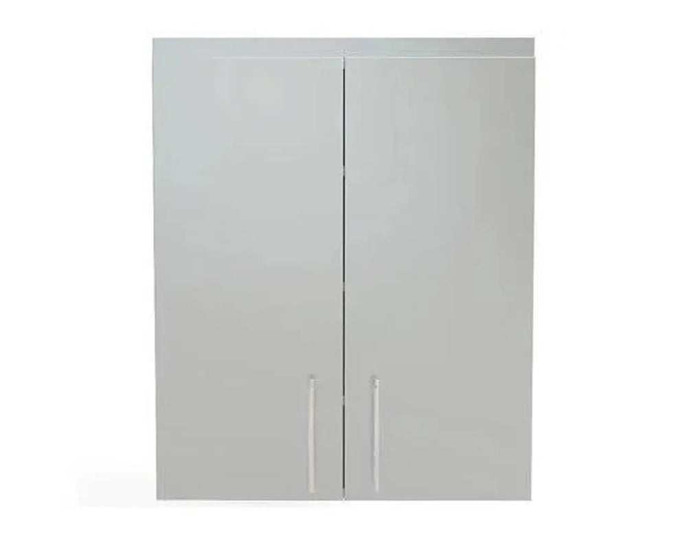 Sunstone SWC36FDD 36-inch wide full height double door wall cabinet with sleek vertical bar handles and 304 stainless steel finish.