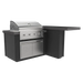 Videl Grills Alta 72L L Shaped BBQ Island with 36 inch Grill and Storage - Black and Java