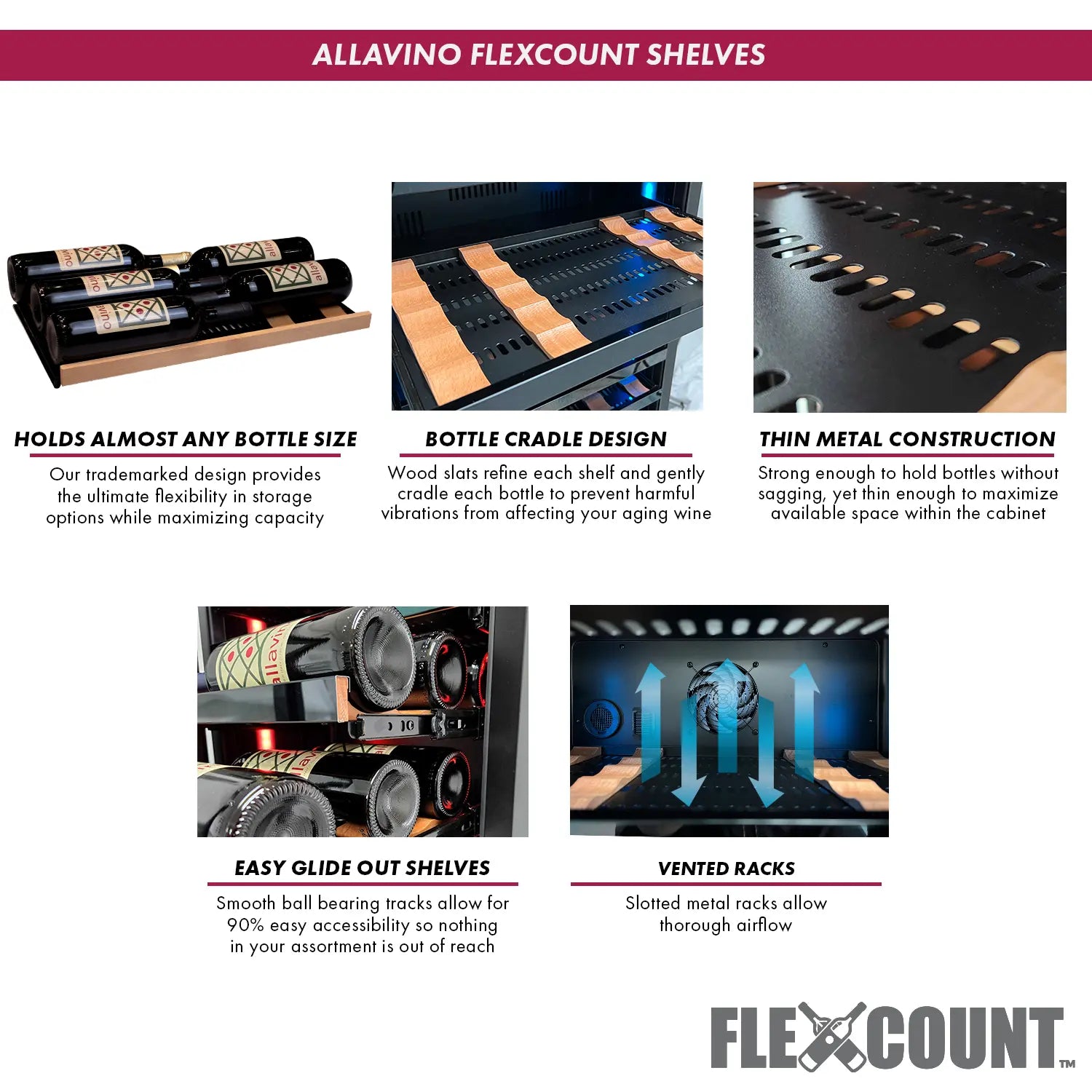 Allavino Flexcount Shelves Features