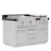 Videl Grills Alta 60I B BBQ Island with Griddle, Food Warmer, Storage and Powder-Coated Finish Side View