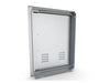 Rear/installation view of Sunstone BA-VDVR1420 vented access door showing mounting frame, hinge side, and inner vented panel.