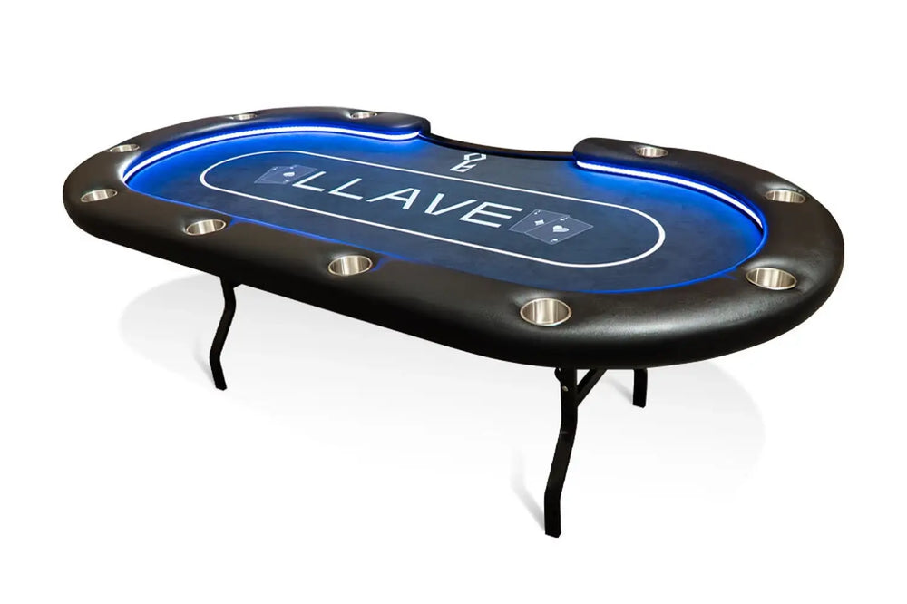 BBO Aces Pro Alpha – LED Foldable Poker Table for 10 Players