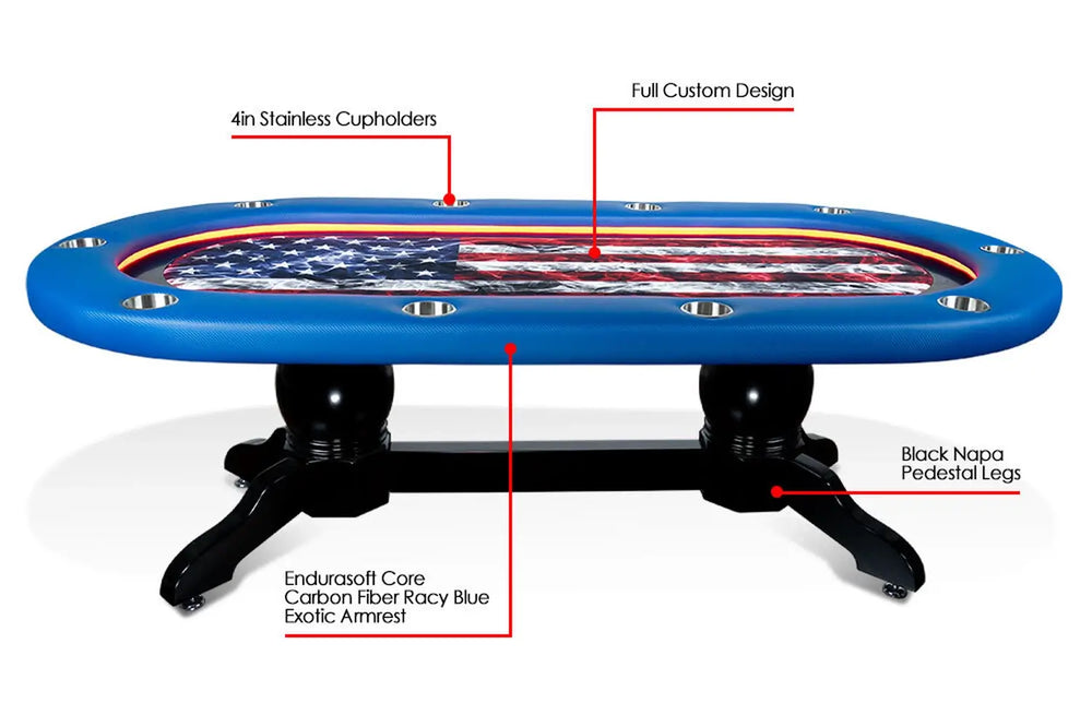 BBO Elite Alpha – 10 Player LED Poker Table