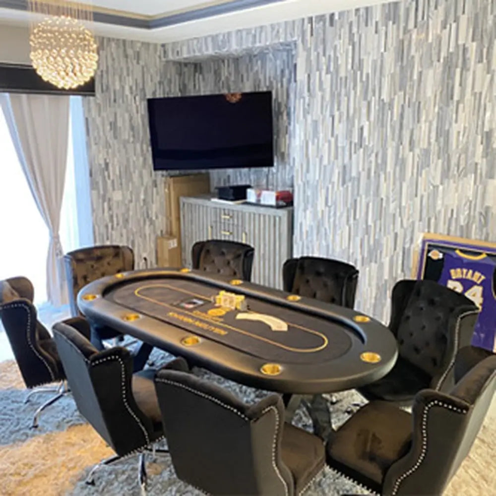 BBO Elite – 10 Player Oval Poker Table w/ Dining Top Option