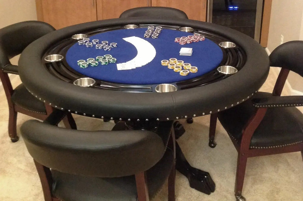 BBO Nighthawk – 8 Player Round Poker Table w/ Dining Top