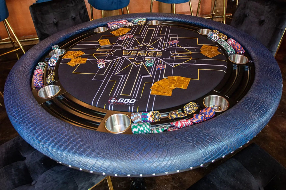 BBO Nighthawk – 8 Player Round Poker Table w/ Dining Top