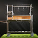 Tagwood BBQ03SS Santa Maria grill front view with side brazier and adjustable height system