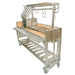 Tagwood BBQ06SS Santa Maria grill angled product view with adjustable crank and hanging hooks
