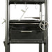 Tagwood BBQ BBQ12SI Santa Maria charcoal grill front close-up with crank wheel and ash drawer