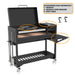 Tagwood BBQ18SI Argentine grill with accessories including griddle and side shelf