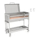Tagwood BBQ18SS stainless steel Gaucho grill with lid open and cooking grate visible
