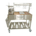 Tagwood BBQ23SS XL Santa Maria grill front view with split cooking grates and charcoal brazier