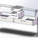 Tagwood BBQ24SS Double Santa Maria grill studio front view with dual hook racks and crank wheels