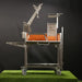 Tagwood BBQ33SS Argentine clamp grill open firebox showing firebrick interior and clamp system