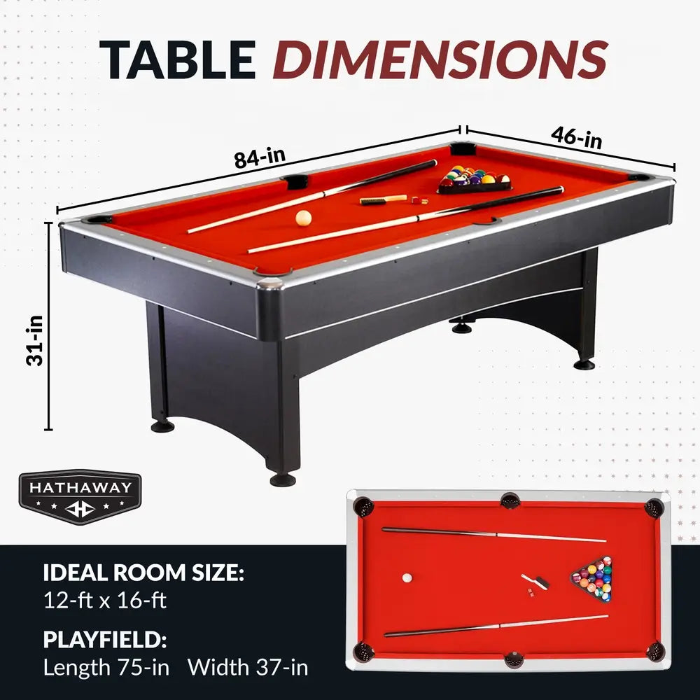 Hathaway Maverick 7-ft Pool Table – Billiards & Table Tennis
