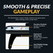 Features of the Silverstreak air hockey table including smooth precision playfield, engineered wood base, and anti-wobble leg design.