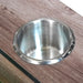Metallic built-in cup holder inset into the foosball table’s wood-tone surface, designed to hold drinks during gameplay.
