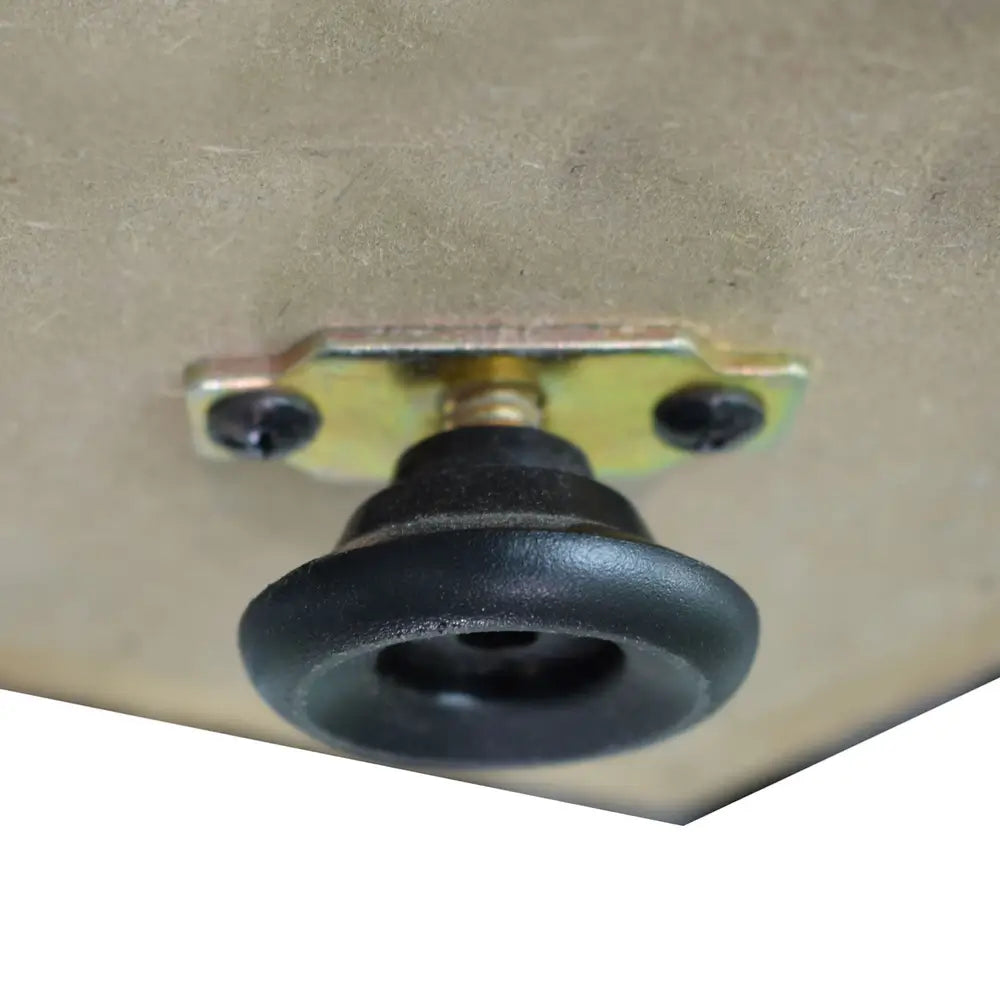 Adjustable leg leveler installed underneath game table, providing enhanced stability and balance on uneven floors.