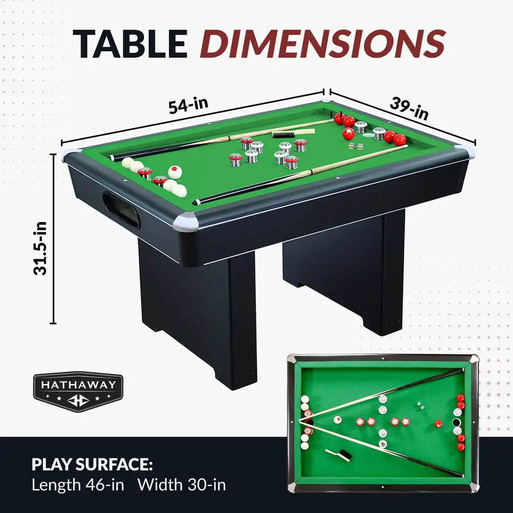 Hathaway Renegade 54-in Bumper Pool Table – Slate Playfield
